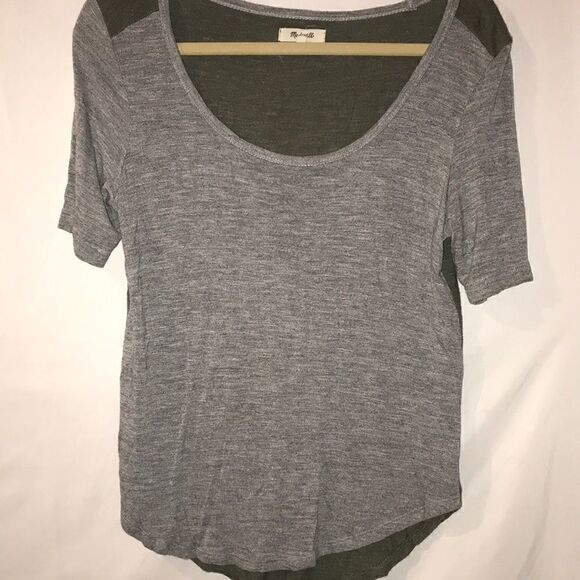 Women’s Madewell Loose Top size small Green & Gray - Picture 1 of 5